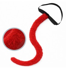 Kırmızı Peluş Kuyruk Şekil Verilebilir 70 cm