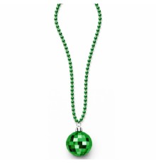 Retro Disko Topu Şekilli 80'ler 90'lar Yeşil Renk Plastik Kolye