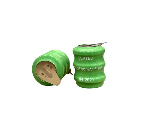 3.6V 3S1P 60 Mah 2 Pin NI-MH Buton Pil 3.6V 3S1P 60 Mah 2 Pin NI-MH Buton Pil