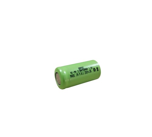 1.2V 750 Mah - 2/3AA - Ni-MH Şarjlı Pil - (Başsız / Flat Head)