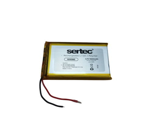 105080 3.7V 5000 mAh Li-Polymer Pil (Devreli/1.5A)