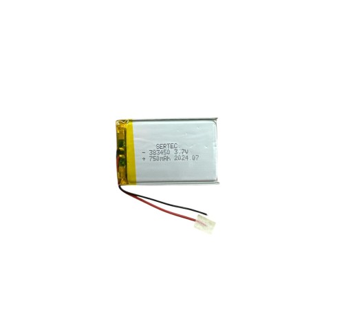 383450 3.7V 750 MAh Li-Polymer Pil Devreli/1.5A 383450 3.7V 750 MAh Li-Polymer Pil Devreli/1.5A