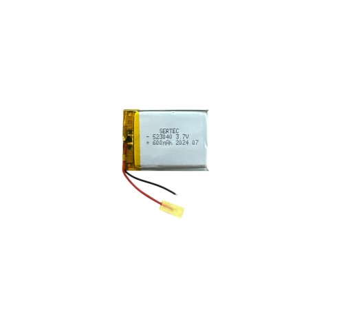 523040 3.7V 600 MAh Li-Polymer Pil Devreli/1.5A 523040 3.7V 600 MAh Li-Polymer Pil Devreli/1.5A