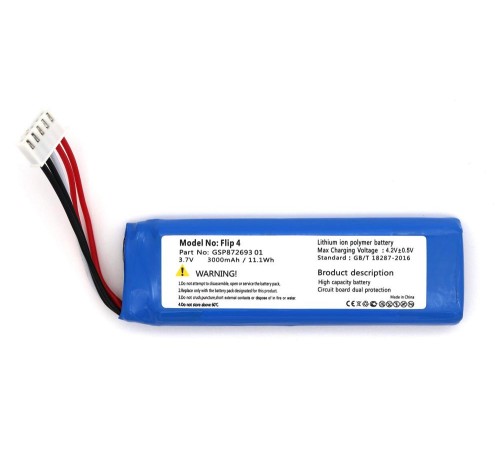 Flip 4 uyumlu 3.7v 3000 mah Soketli Batarya Flip 4 uyumlu 3.7v 3000 mah Soketli Batarya