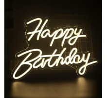HAPPY BIRTHDAY Yazılı Neon Led