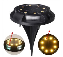 4 lü Solar Panelli Kazıklı Zemin Solar Ledi 8+4 Led Gün Işığı