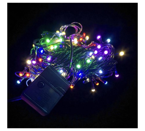 10 M 100 Led Damla Uçlu RGB Işık SİYAH Kablo MZ-17-2