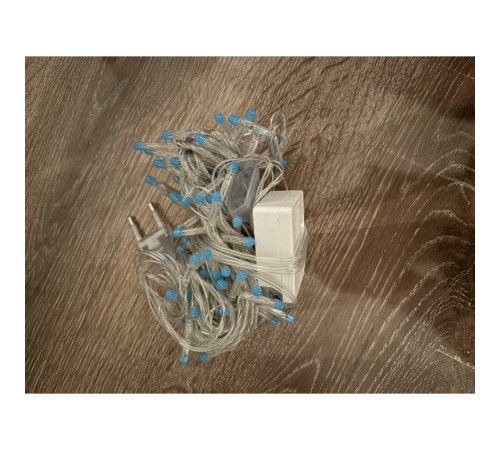 10 M 100 Led Damla Uçlu Mavi Işık Şeffaf Kablo MZ-17-6