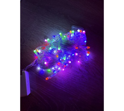 10 M 100 Led Damla Uçlu RGB Işık Şeffaf Kablo MZ-17-10