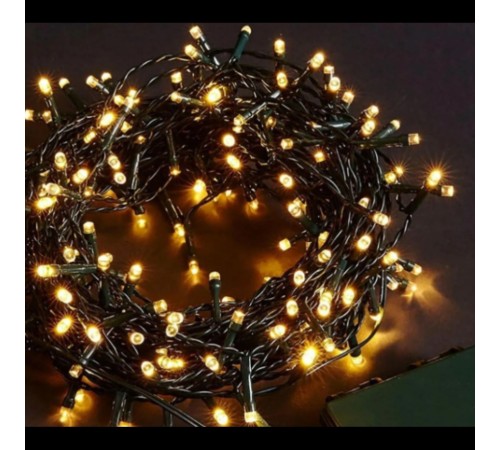 10 M 100 Led Boncuk Lamba Gün Işığı Siyah Kablo MZ-18-4