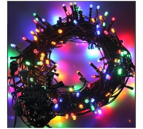 10 M 100 Led Boncuk Lamba RGB Işık Siyah Kablo MZ-18-10