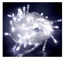 10 M 100 Led Boncuk Lamba Beyaz Işık Şeffaf Kablo MZ-18-11