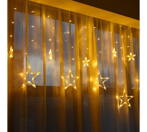 10 Saçaklı Yıldız Perde Led MZ-16-12