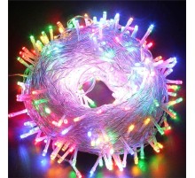 10 M 60 Led RGB 2 Kademeli Şeffaf Kablo Pilli MZ-323