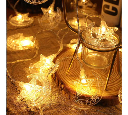 3 M 20 Led 2 Kademeli Ay-Yıldız Pilli Led Işık 306