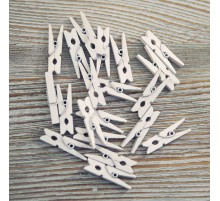 50 Li Beyaz Ahşap Mandal 3.5 Cm 10 Lu Paket 500 Adet