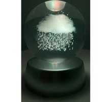 Bulut Plastik altlıklı Işıklı Cam Küre
