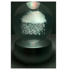 Bulut Plastik altlıklı Işıklı Cam Küre