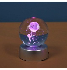 Merdiven Astronot Plastik altlıklı Işıklı Cam Küre