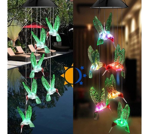 Solar Led Işıklı Kuşlu Bahçe Dekoru 6 Ledli,Renkli Işık Solar Led Işıklı Kuşlu Bahçe Dekoru 6 Ledli,Renkli Işık