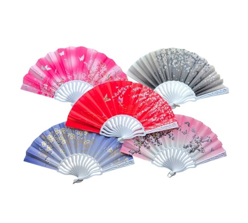 Plastik Kumaş Yelpaze 12 li Karışık OB-049 Plastik Kumaş Yelpaze 12 li Karışık OB-049