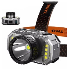 PeakStar PS-010 800 Lümen Zoomlu Şarj Göstergeli Cob LED Usb'li Şarjlı Kafa Lambası