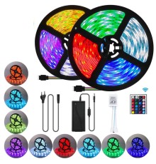 Animasyonlu Tak Çalıştır Kumandalı Rgb Şerit Işık Aydınlatma Şerit Led 10 Mt