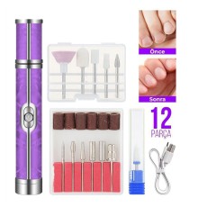 Şarjlı Manikür Bakım Seti 12 Parça Başlık Seti