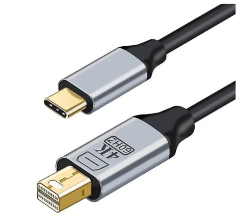 ZR126 Siyah Type-C Mini Dp Çevirici Kablo 1,8 M