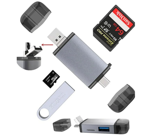 ZR428 T993A Type-C 3 İn 1 Card Reader