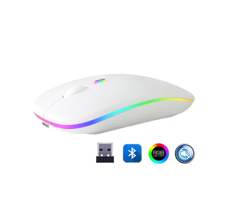 ZR215 Cba100 Rgb Beyaz Şarjlı Mouse