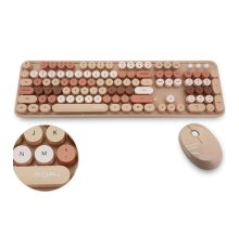 Mofii Kahverengi Sweet Dm Combo Klavye Mouse Set
