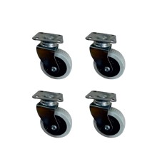 Furç Tablalı Bilyalı Teker - 20x50 - Gri HKS176 - 4 Adet