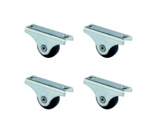 Furç Sabit Teker - 20MM - Siyah HKS226 - 4 Adet