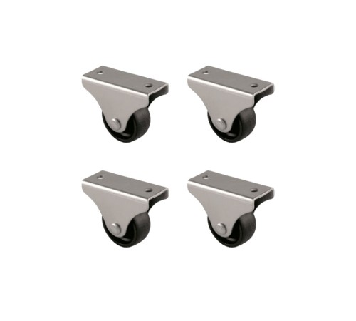 Furç Sabit Teker - 32MM - Siyah HKS228 - 4 Adet