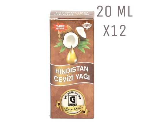 Hindistan Cevizi Yağı 20ml X12 Adet