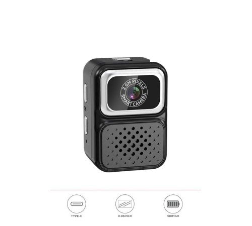 Dijital Fotoğraf Makineleri Video Kamera Mini Anahtarlık 480P CMR36 Siyah