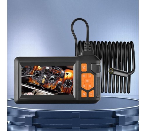 20 Mt Ekranlı 2 Kameralı Endoskop Yılan Kamera Sert Kablo Işıklı 8 MM