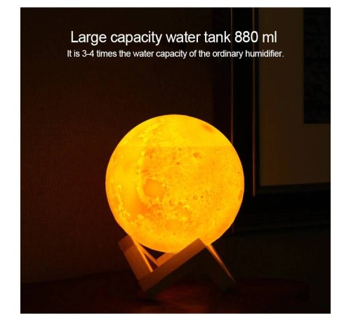 3D Ay Gece Lambası Nemlendirici 3 Renk Standlı 3D Ay Gece Lambası Nemlendirici 3 Renk Standlı