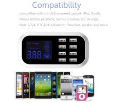 LCD Ekranlı 8 Port USB Hızlı Şarj Ünitesi