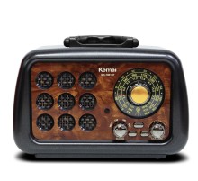 Kemai MD1901 USB/SD/MP3/Bluetooth Şarjlı Nostaljik Radyo SİYAH
