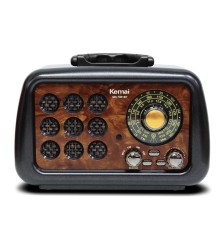 Kemai MD1901 USB/SD/MP3/Bluetooth Şarjlı Nostaljik Radyo SİYAH