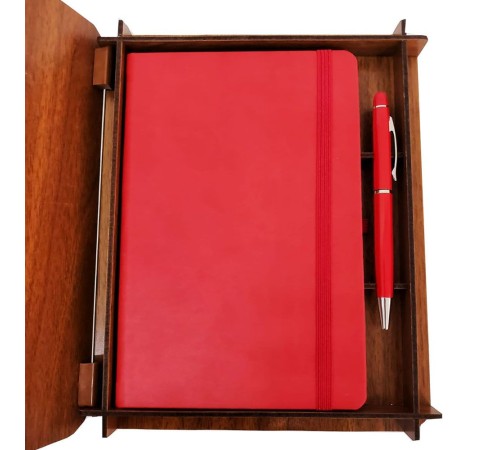 Ahşap Kutulu Defter Kalem Ahşap Kutulu Defter Kalem