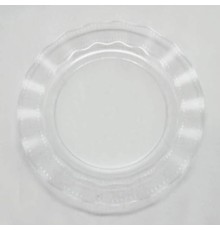 Şeffaf Lüks Plastik Mika Yuvarlak Tabak 22 Cm 6 Adet