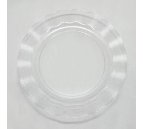 Şeffaf Lüks Plastik Mika Yuvarlak Tabak 22 Cm 6 Adet