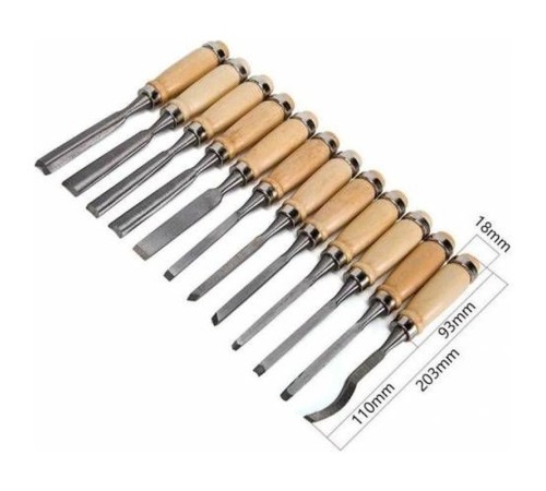 Profesyonel Ahşap Oyma Bıçak Seti 12 Parça