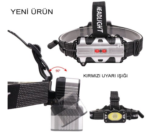4 Modlu Sensörlü Şarjlı  Güçlü Kafa Lambası Wt-248