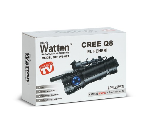 Cree Q8- XQG 8+1 Led Şarjlı El Feneri WT-623 Cree Q8- XQG 8+1 Led Şarjlı El Feneri WT-623