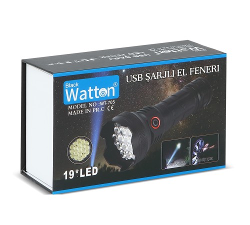 19 Led 5 Mod Geniş Açı El Feneri WT-705 19 Led 5 Mod Geniş Açı El Feneri WT-705