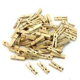 100 lü Ahşap Mandal 2.5 Cm 10 Paket - 1000 Adet